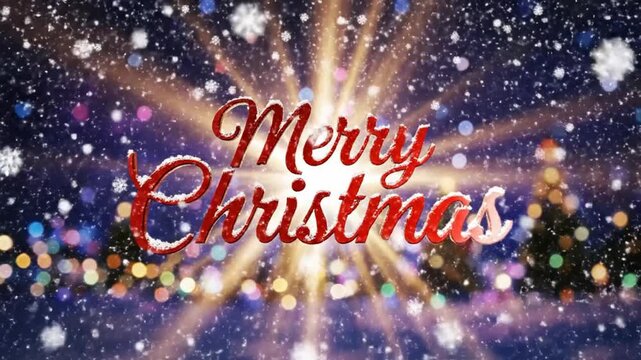 Merry Christmas Holiday Greeting Card.