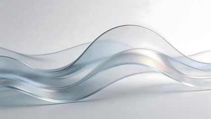 Obraz premium Abstract wavy transparent form