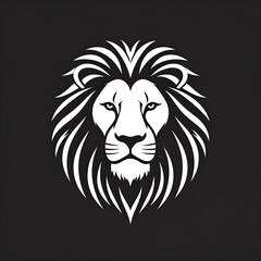 Obraz premium Stylized Lion Face Illustration Design.