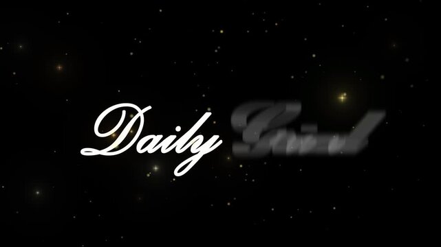 A video showcasing a daily channel intro with a starry night background