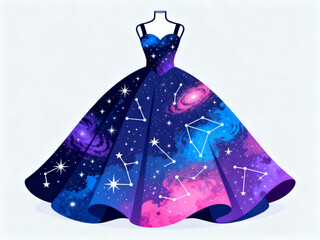 Galaxy Prom Dress © FayzaFarzanaIslam