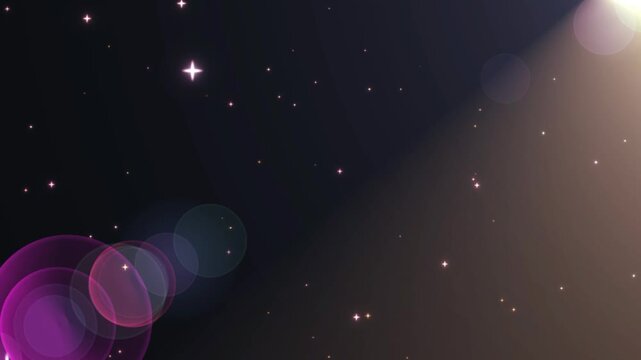 A video showcasing a motivational phrase Feeling Good in a beautiful starry night sky with a bright light