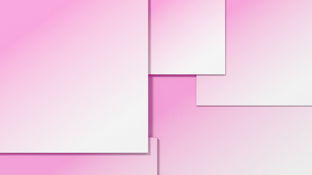Abstract geometric background of multi-layered rectangles with soft gradients. A modern minimalist composition with the effect of volume and overlapping panels.