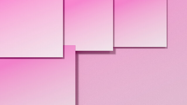 Abstract geometric background of multi-layered rectangles with soft gradients. A modern minimalist composition with the effect of volume and overlapping panels.