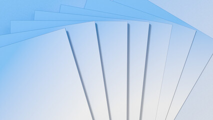 Obraz premium Abstract geometric background of multi-layered rectangles with soft gradients. A modern minimalist composition with the effect of volume and overlapping panels.