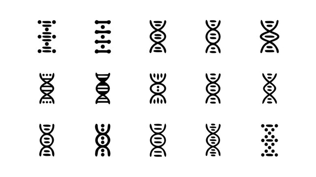 Minimalist dna helix set molecule genetics biology