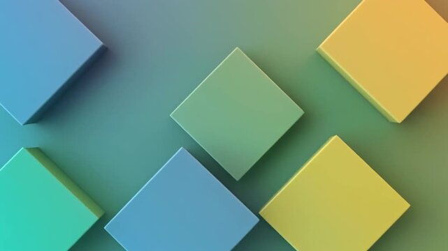 Gradient Square Animation - Abstract Geometric Background Loop