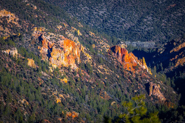 Obraz premium Scenic Aerial View of Copper Mountain in Gila National Forest