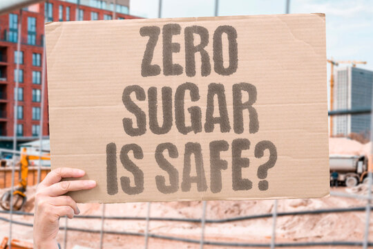 "Zero Sugar Is Safe?" health research examines whether zero-sugar products are safer than regular sugar. SUGAR. ZERO. HEALTH. REAL. SAFE.