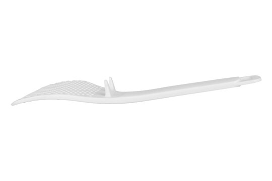White rice ladle color white isolated on white background