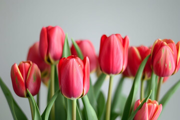 Fototapeta premium bunch of red tulips