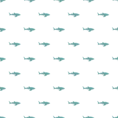 Blue whale sharks swimming creating a repeating seamless pattern © nsit0108