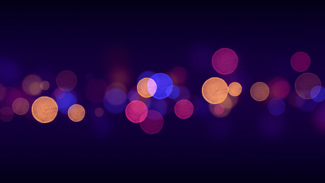 abstract bokeh city lights colorful background ,glowing defocus glowing blur bright colors, blank template social media design element
