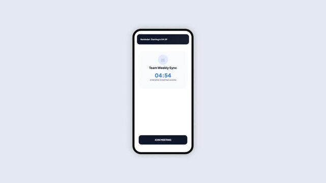Mobile App UI Video Call Countdown and Connecting Animation