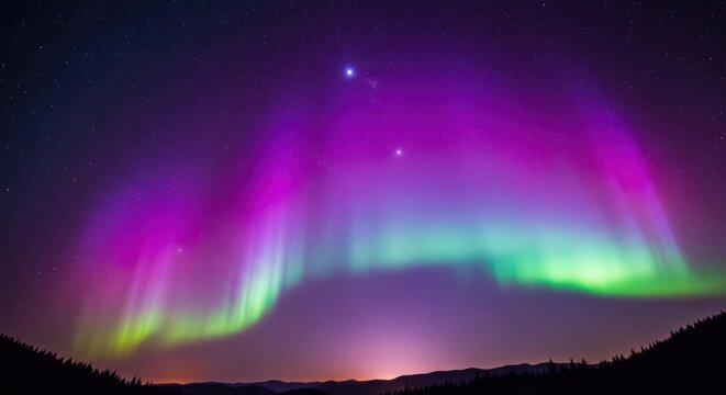 Spectacular Aurora Borealis Display A Night Sky Painted with Light.