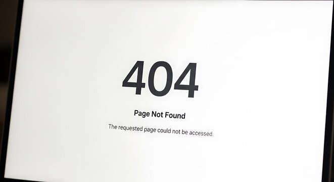404 Error Page - A Common Website Problem.