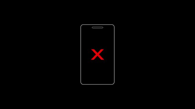 payment error ui animation with loading indicator and failed transaction message mobile app 4k.