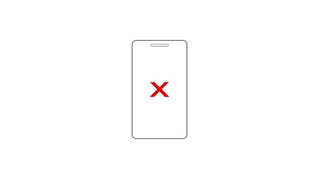 mobile payment failed animation with error message and loading processing clean ui.