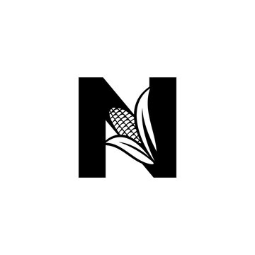 Letter N corn logo design