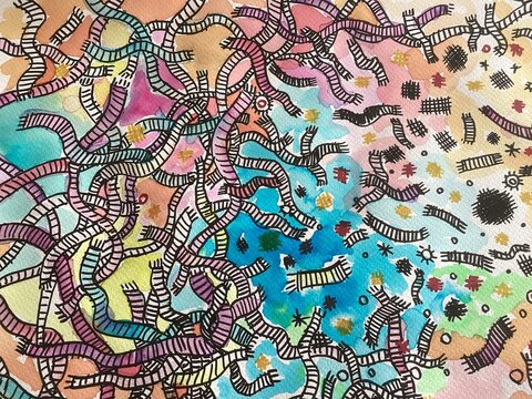 Abstract hand drawn background 