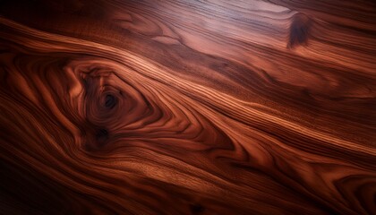 Fototapeta premium soft studio light highlights the rich grain of polished mahogany wood showcasing its texture in a top view that reveals intricate details
