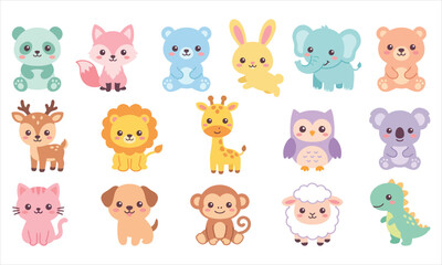 Fototapeta premium Cute Animals Illustration Bundle