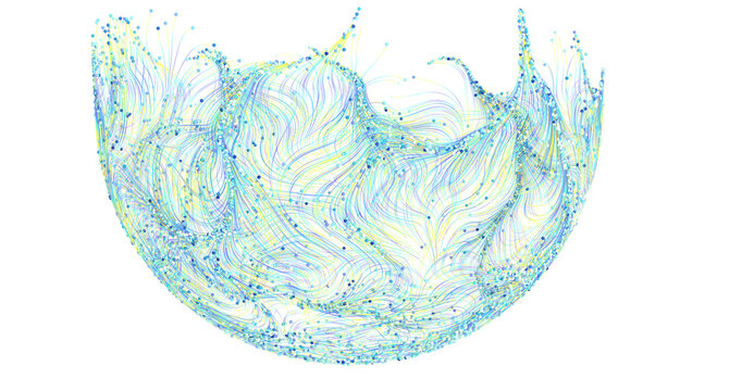 Abstract design of flowing lines and colors creating a visual spectacle. Perfect for mode