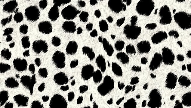 Seamless Dalmatian Dog Fur Pattern Texture Background.