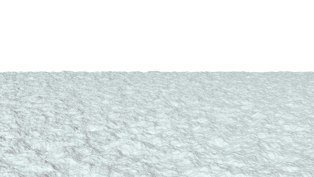 Abstract three-dimensional isolate with a relief wavy surface and smooth curves. A concise three-dimensional shape with a soft texture for modern web design.