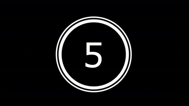 simple countdown timer 5 to 0 4k
