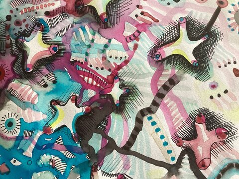 Abstract hand drawn background 