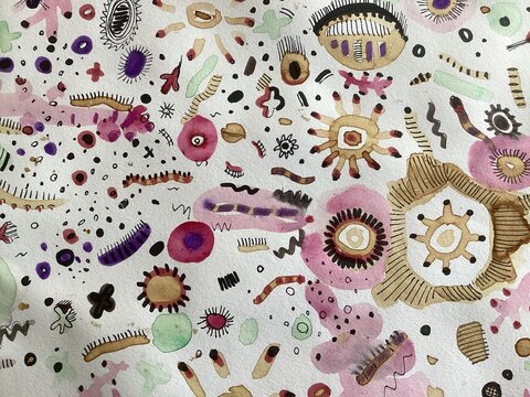 Abstract hand drawn background 