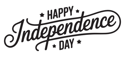 Obraz premium Happy Independence Day Celebration Text