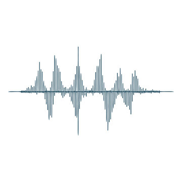 Sound wave pattern graphic illustration.