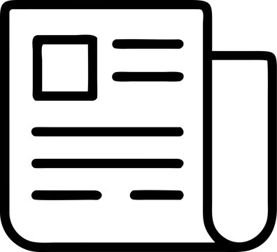 Newspaper vector line icon symbolizing press, journalism and information.