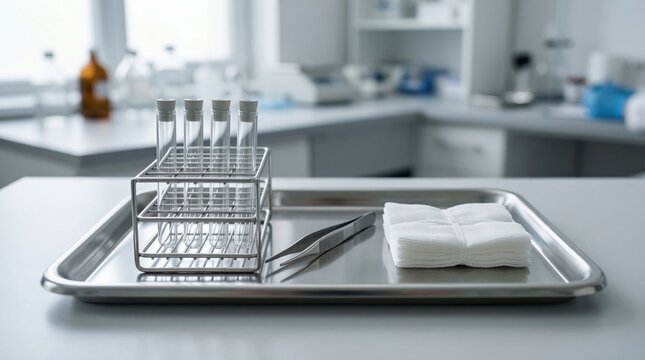 Essential tools for laboratory research and analysis in clinical settings, highlighting precision and scientific rigor in diagnostics.