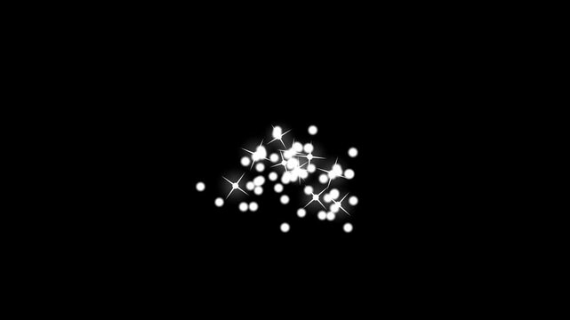 Twinkle sparkle stars and bubals animation, blinking retro vector stars and dots, twinkling starry night sky, doodle glitter trail, twinkle magic dust animation, looping animation, shimmer particle,