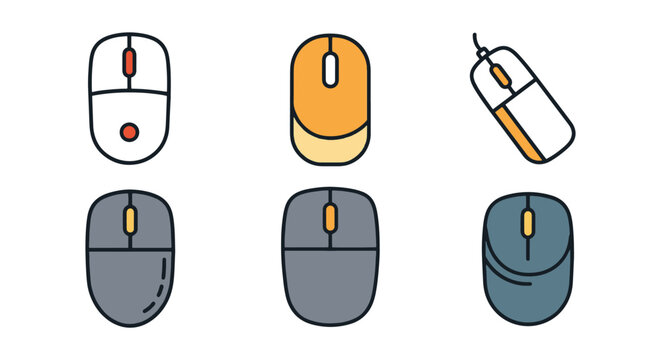 Mouse Pads Line art vector clean minimal shapes illustration