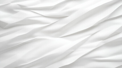Fototapeta premium White textured surface with flowing, wavy folds creating a smooth, abstract pattern resembling fabric or soft waves.