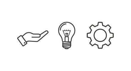 Innovation concept with hand lightbulb gear. © Alpin