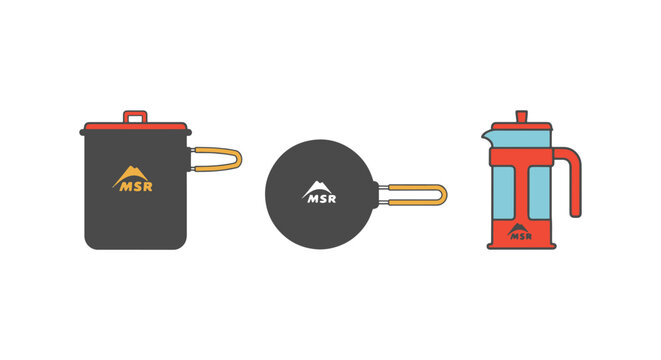 MSR pot Line art vector set abstract pattern design