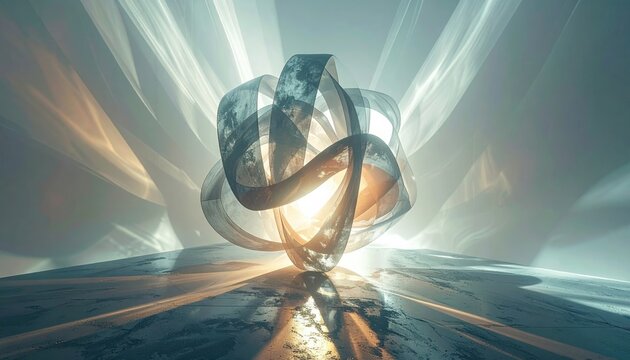 Abstract quantum superposition visualization representing a complex collection of translucent overlapping forms and glowing light energy in a futuristic scientific environment.