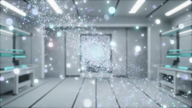 Futuristic Lab Particle Explosion