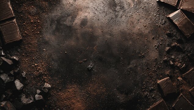 Dark Abstract Textured Background with Debris and Smoke Effect.