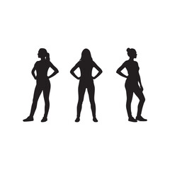 Fototapeta premium Human Posture Silhouette Illustration
