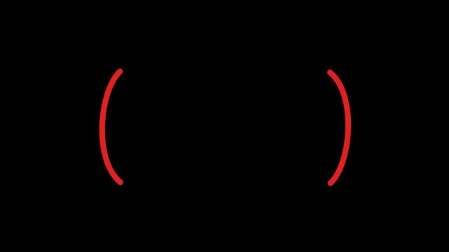 Hand Drawn Parentheses Animation