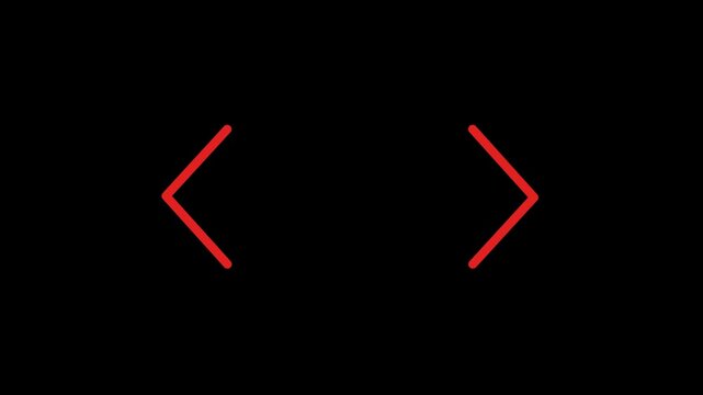 Hand Drawn Angle Brackets Animation