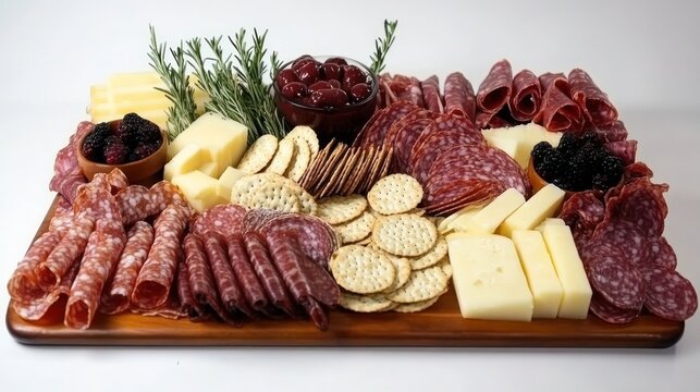 Gourmet cheese & meat board.  Party food platter