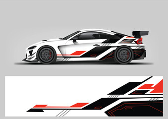 car livery graphic vector. abstract background design for vehicle vinyl wrap © Lancar
