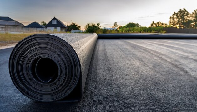 rolled black epdm rubber sheet membrane roofing waterproofing material